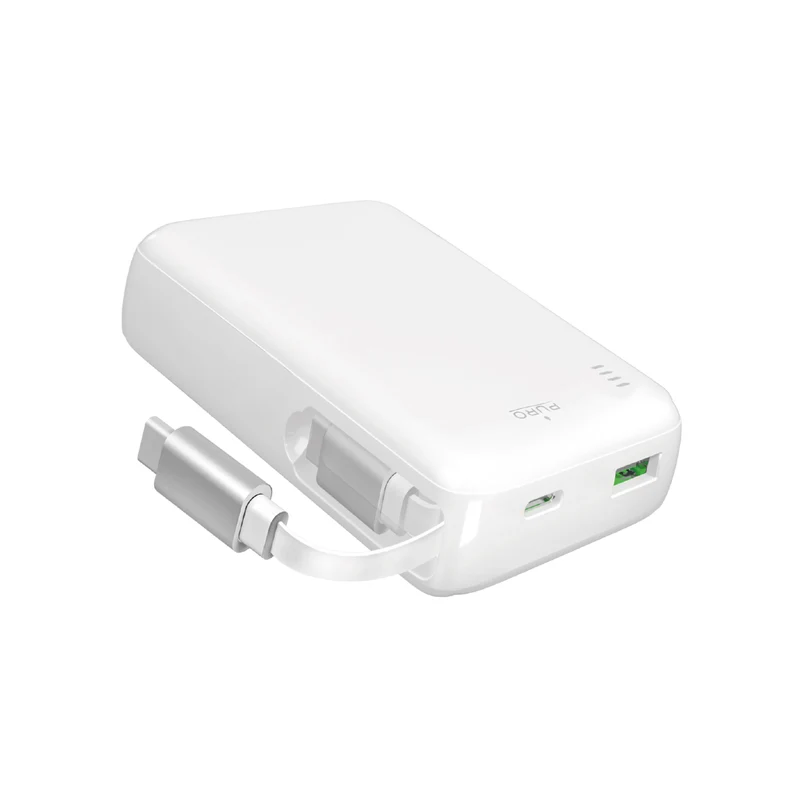 Powerbank “Power Reel 10” 10000mAh con cavo USB-C estensibile integrato
