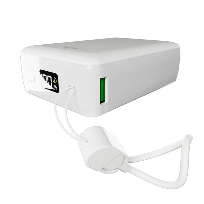 Mini Power Bank Power Cube 20 da 20000 mAh con LCD e cavo USB-C