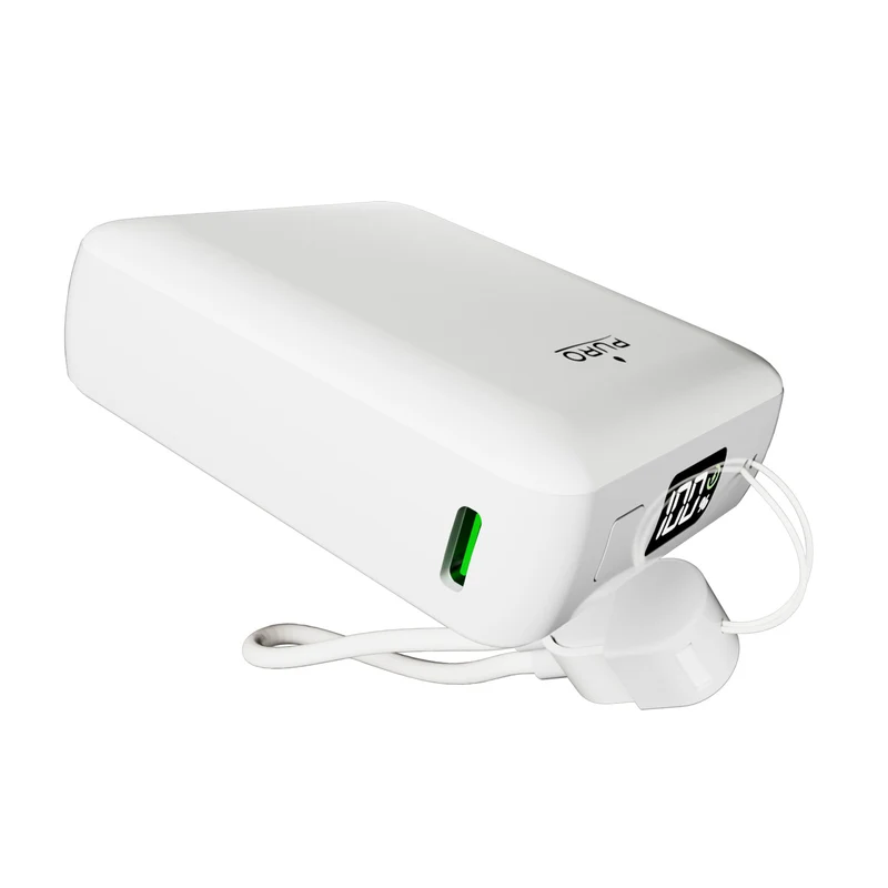 Power Bank 10000 mAh con cavo USB-C e display LCD