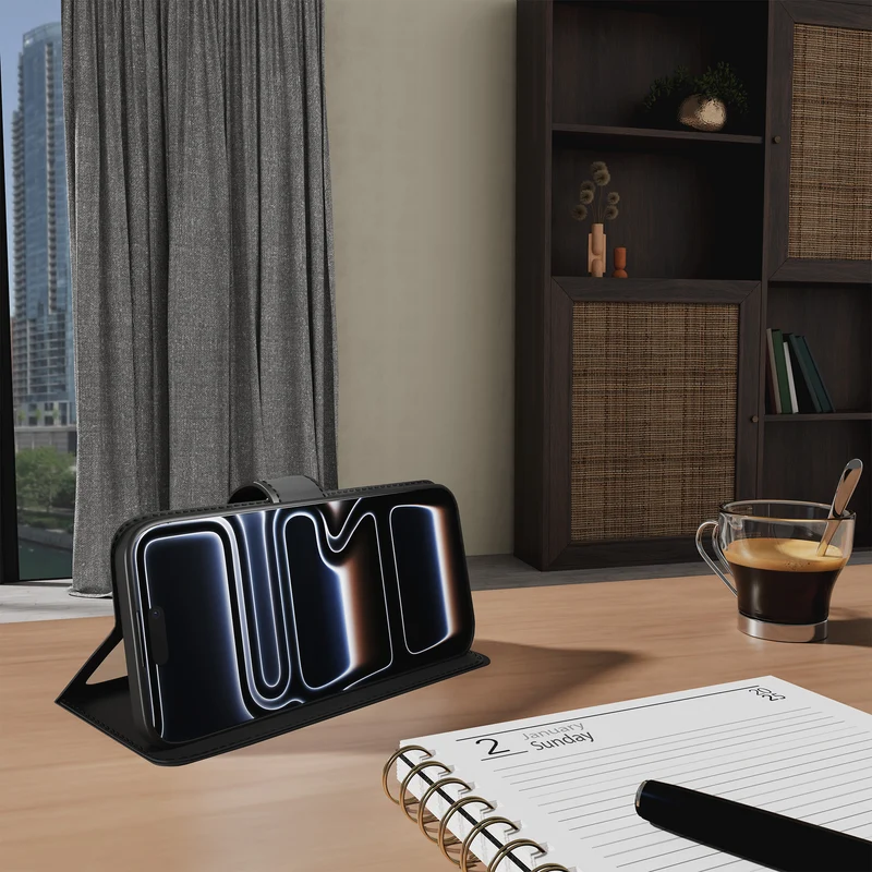Custodia Wallet Stand per iPhone 17 Pro