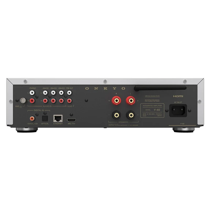 ONKYO MUSE Y40 SILVER Amplificatore integrato Audiophile streamer,. DAC e Phono