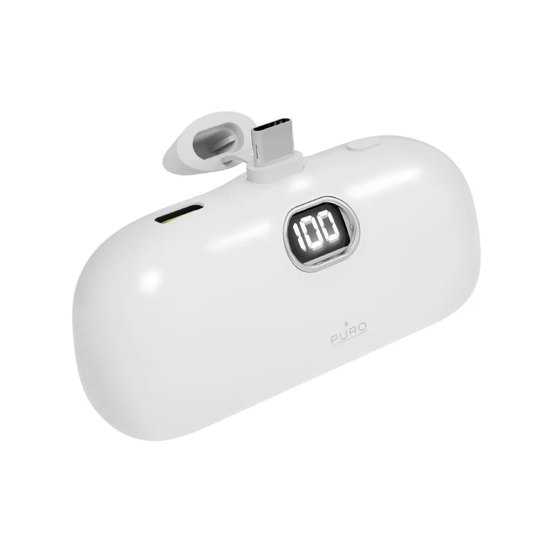 Power Bank 5000mAh USB-C con connettore integrato Plug 5