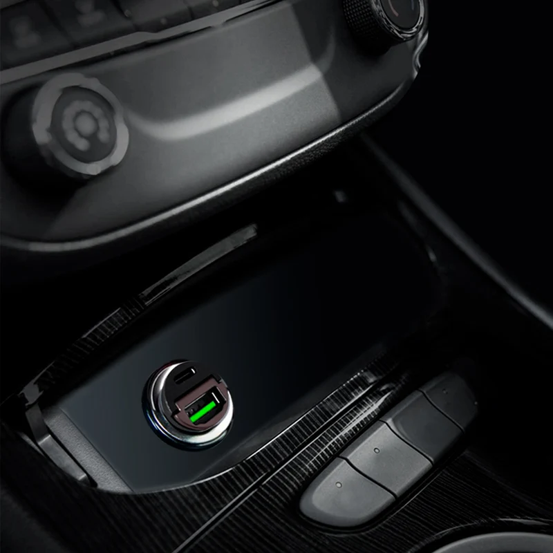 Mini Carica Batterie da Auto "Bullet" USB-C e USB-A Fast Charging e Power Delivery 30W