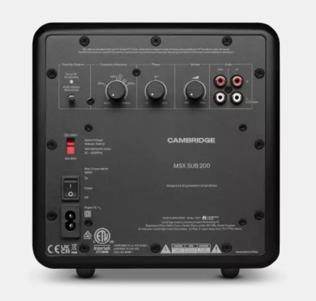 Cambridge MSX Sub 200 subwoofer attivo da 6.5 pollici 200W