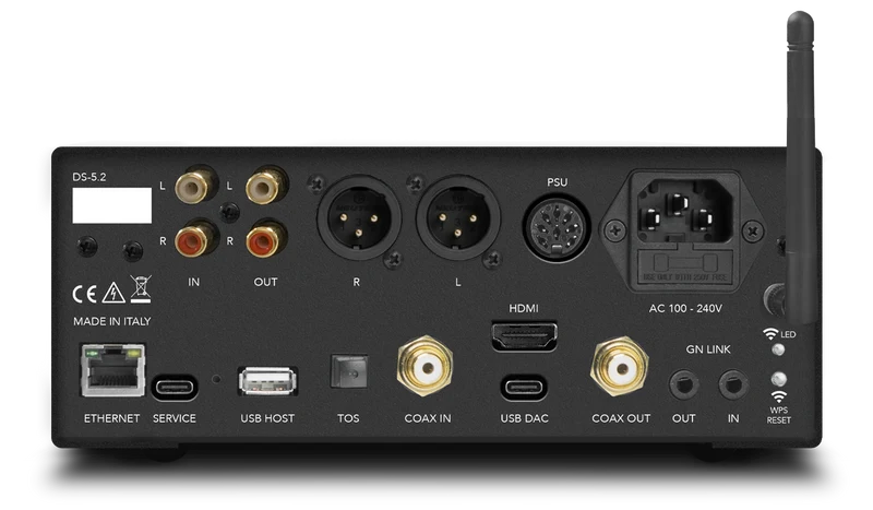 Gold Note DS-5.2 sorgente digitale all-in-one: streamer, DAC, preamplificatore e amplificatore per cuffie