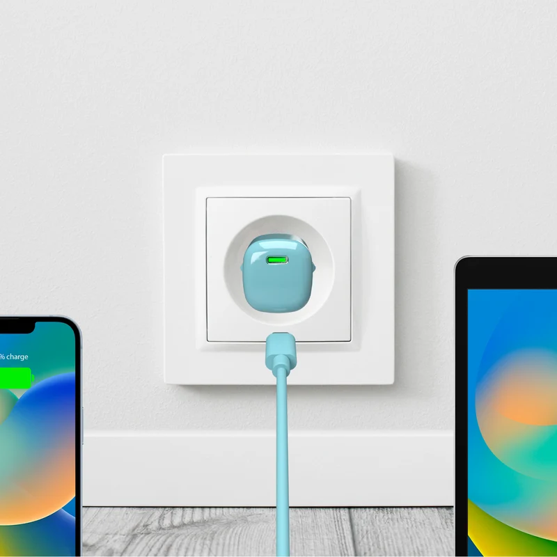 Caricabatterie da parete con tecnologia GAN da 20W con porta USB-C