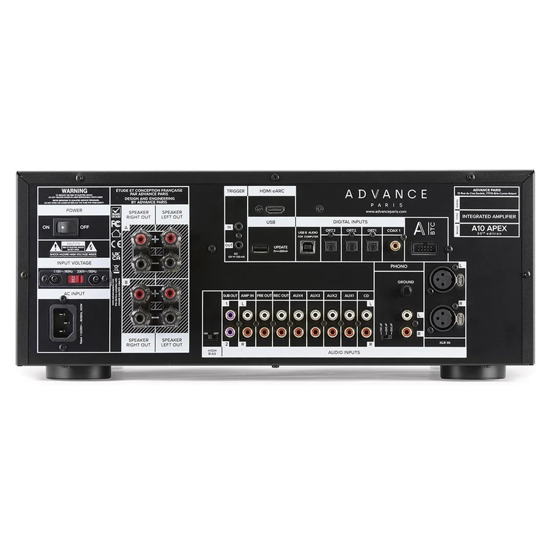 ADVANCE PARIS A10 APEX 30TH EDITION amplificatore integrato ibrido con DAC e preamplificatore Phono MM
