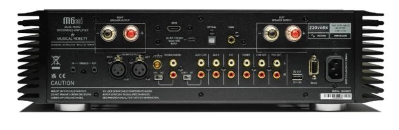 Musical Fidelity M6xi amplificatore integrato 2x230W topologia TITAN e connettività digitale completa