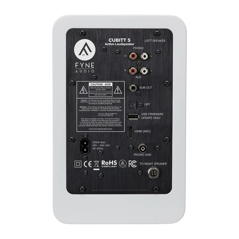 Fyne Audio Cubitt 5 Coppia diffusori da scaffale Bluetooth tecnologia IsoFlare 2 vie bass-reflex Bluetooth 5.0 aptX HD & AAC