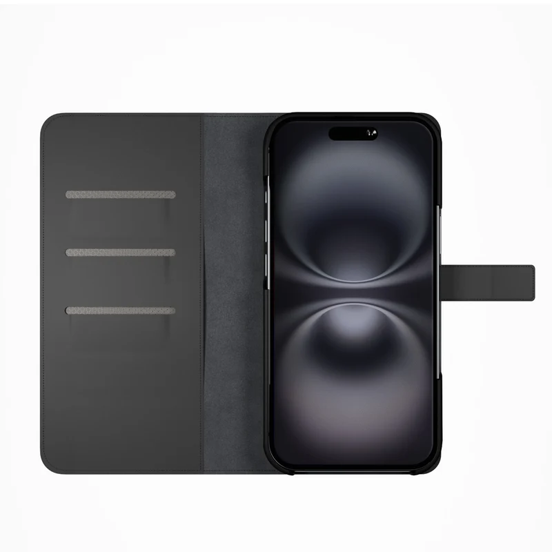 Custodia Wallet Stand per iPhone 16 Plus