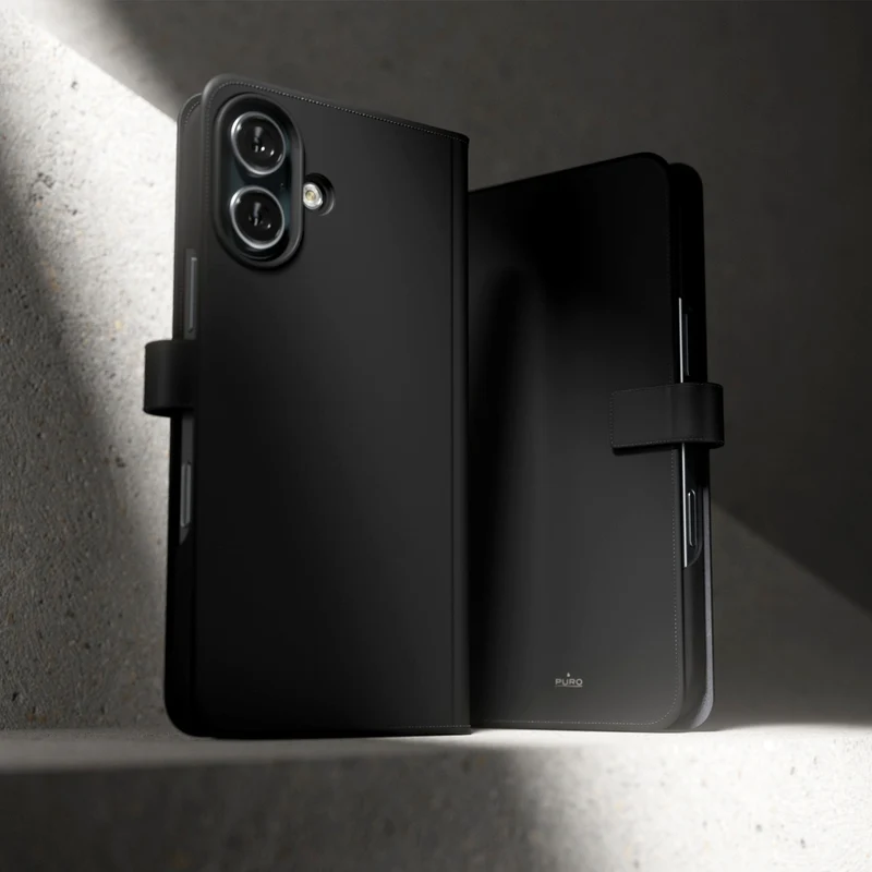 Custodia Wallet Stand per iPhone 16 Plus