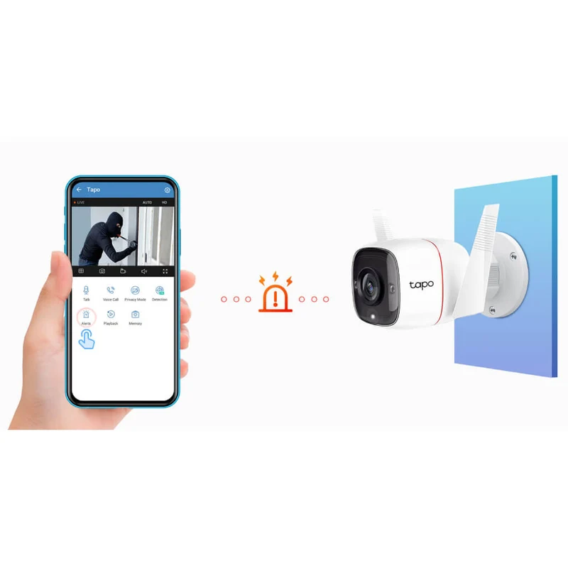 TP-Link Tapo Cámara Inteligente Wi-Fi de Seguridad para Exteriores, C310