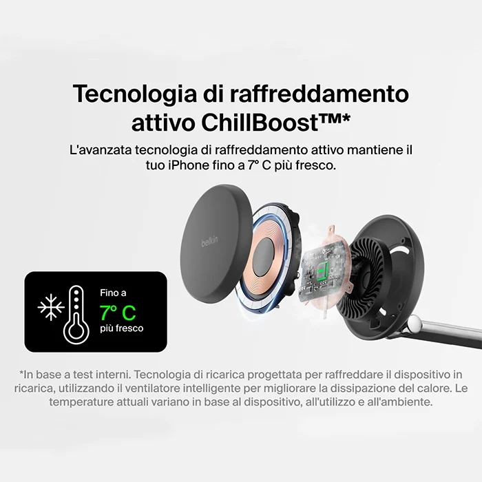 Dock di ricarica magnetica 3 in 1 con Qi2 da 25 W - Nero carbone