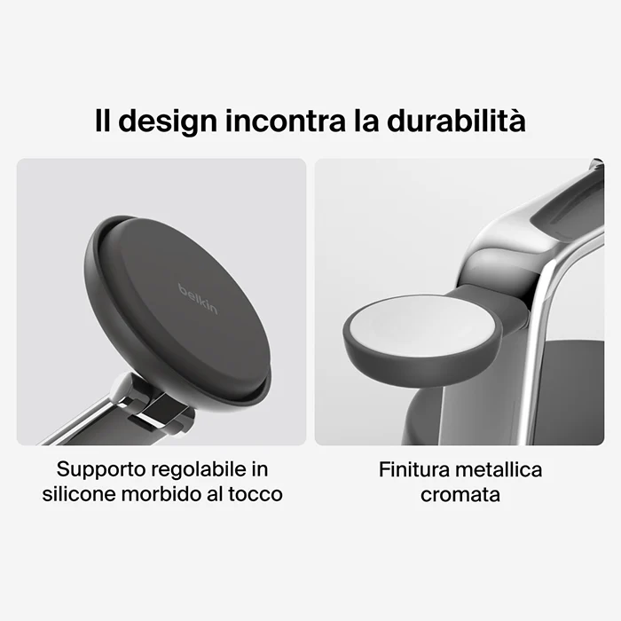 Dock di ricarica magnetica 3 in 1 con Qi2 da 25 W - Nero carbone