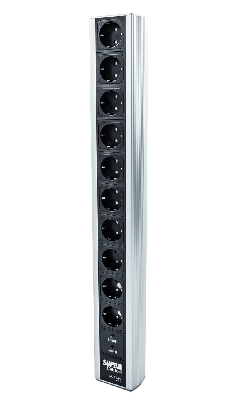 Supra MD10-16-EU/SP ciabatta filtrata a 10 prese 16A con protezione sovratensioni
