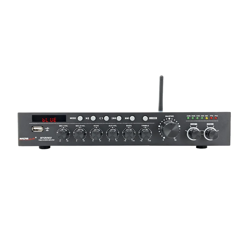 Master Audio MY2060 Amplificatore PA 2 zone compatto 60W con lettore MP3 e BLUETOOTH