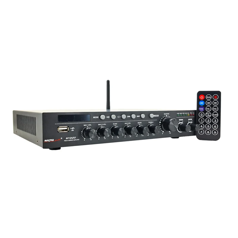 Master Audio MY2120 Amplificatore PA 2 zone compatto 120W con lettore MP3 e BLUETOOTH
