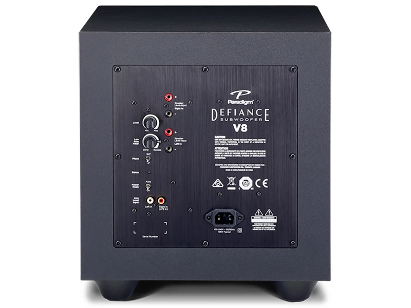 Paradigm DEFIANCE V8 subwoofer attivo bass reflex 203mm 150W