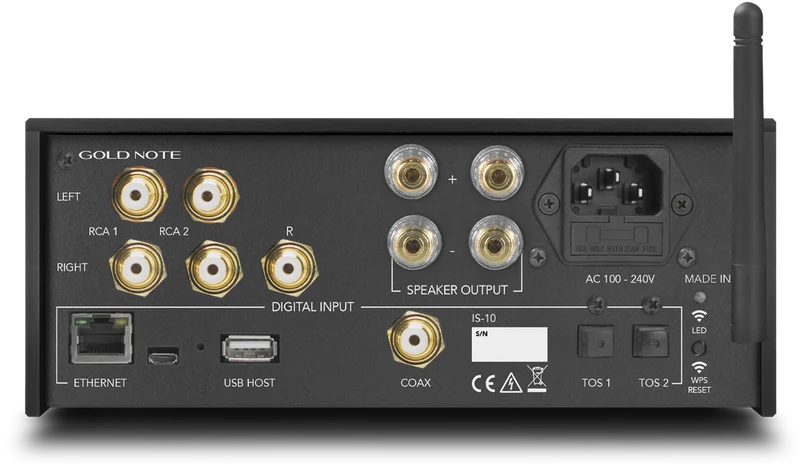 Gold Note IS-10 amplificatore integrato hi-end con DAC e streamer di rete 140W