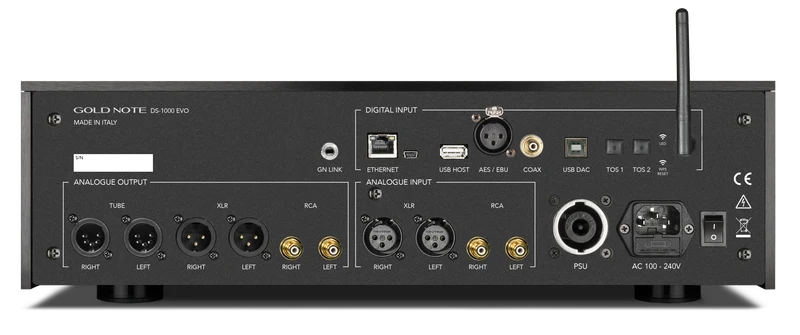 Gold Note DS-1000 EVO Convertitore D/A, amplificatore cuffie e streamer di rete high-end