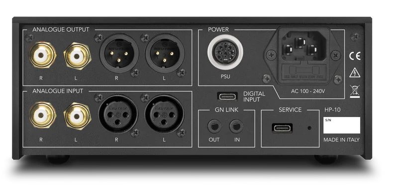 Gold Note HP-10 DELUXE amplificatore cuffie high-end in classe A Dual Mono con DAC e Bluetooth HD aptX