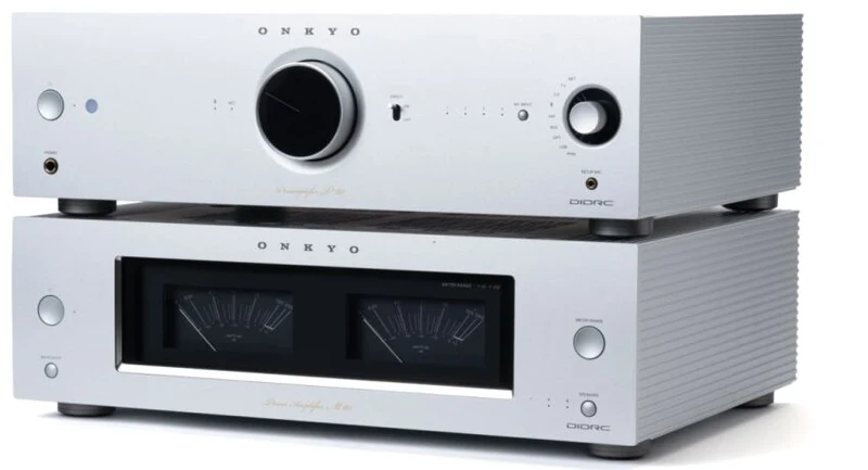 ONKYO ICON M-80+ ICON P-80 SILVER Amplificatore finale di potenza + Preamplificatore stereofonico