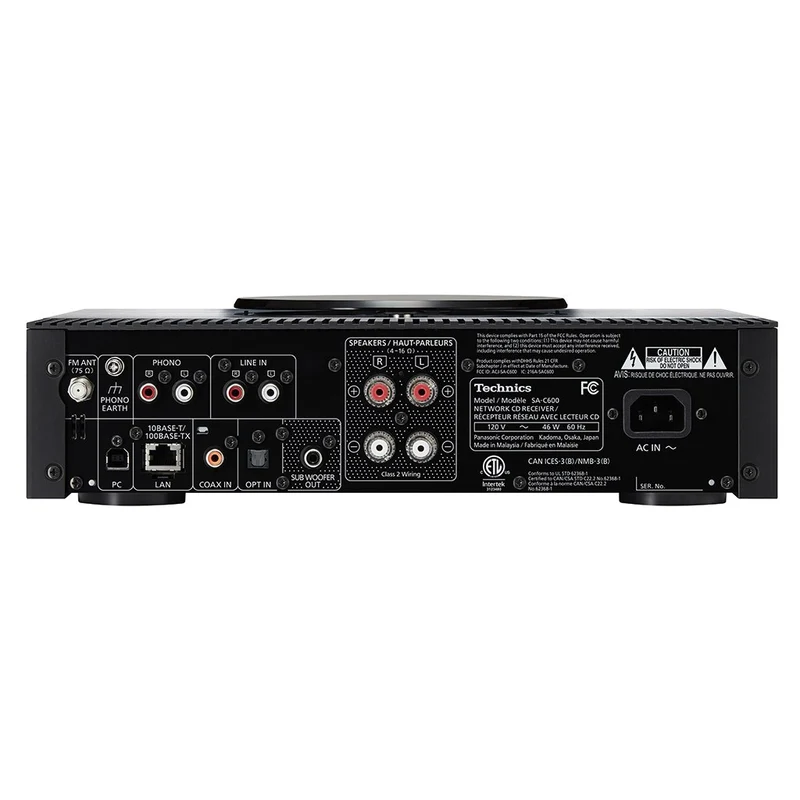 TECHNICS SA-C600 SILVER sistema All-In-One sintoamplificatore integrato, stadio Phono MM, lettore MQA-CD/CD, DAC
