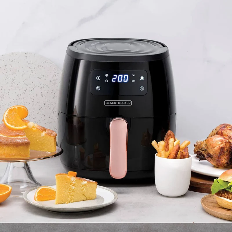 Black & Decker Olla Freidora de Aire 5.7 Litros, HFD5055B