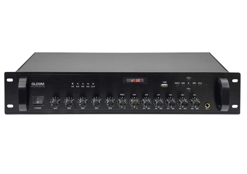 GLEMM PAA 360TMZB Amplificatore PA 360W 4-16ohm /100V - 5 zone