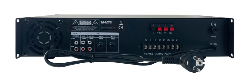 GLEMM PAA 160TMZB Amplificatore PA 5 zone 100V o 4-16ohm da 160W