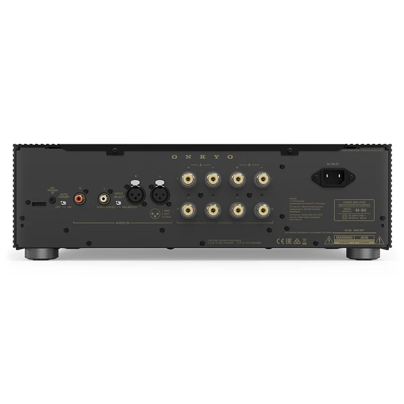 ONKYO ICON M-80 BLACK Amplificatore finale di potenza Classe AB 2x150W su 8 Ohm,2x200Wt su 4 Ohm