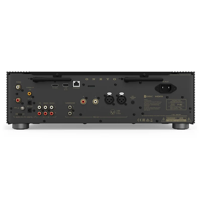 ONKYO ICON P-80 BLACK Preamplificatore stadio Phono MM/MC, DAC, streamer Ethernet/Wi-Fi
