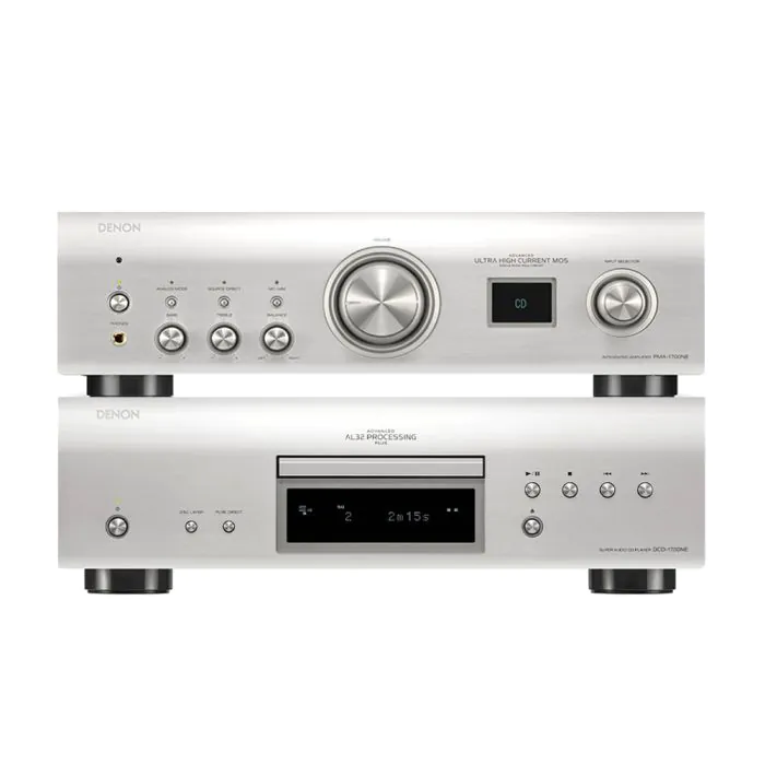 Denon PMA-1700NE + DCD-1700NE SILVER Amplificatore integrato 2 canali 2x140W + Lettore CD e SACD