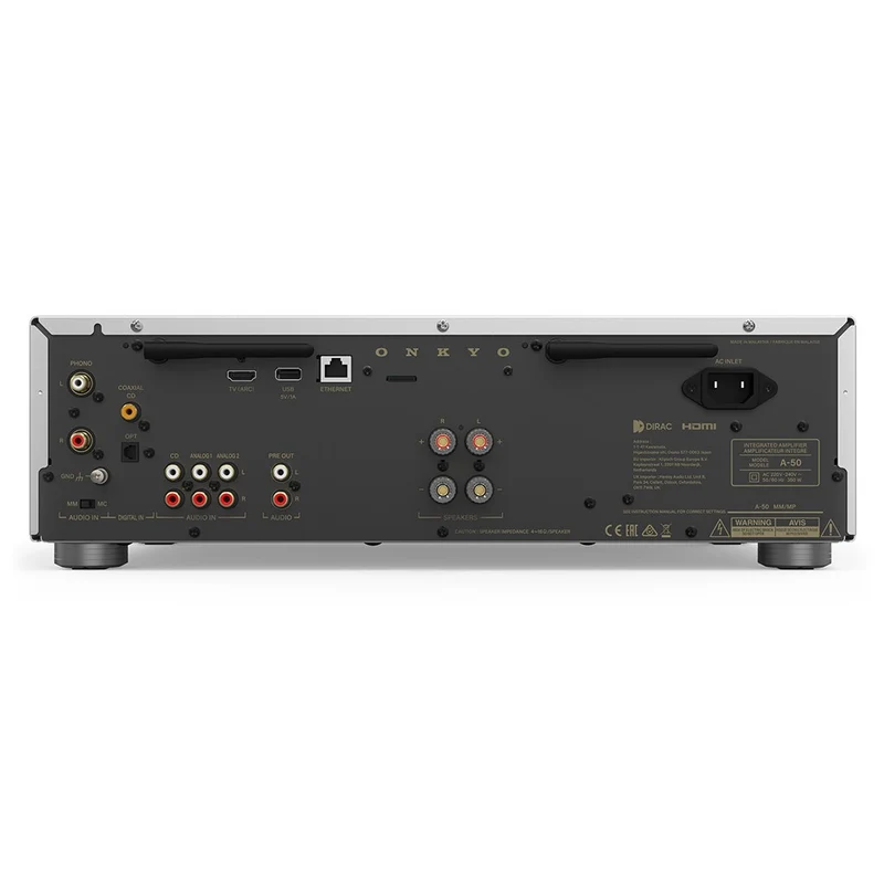 ONKYO ICON A-50 SILVER Amplificatore integrato in Classe AB con potenza di 140 Watt