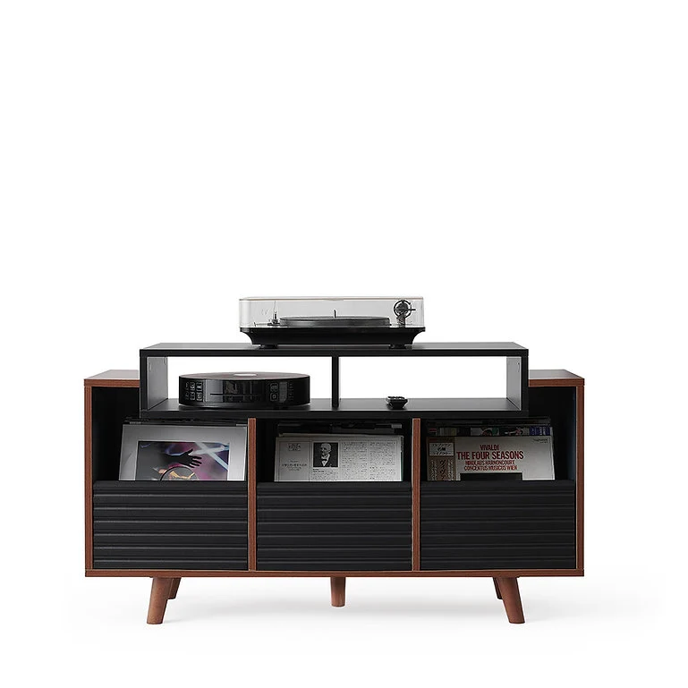 Norstone OSLO 1200 BLACK/WALNUT Mobile per elettroniche portavinili