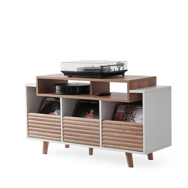 Norstone OSLO 1200 WHITE/LIGHT OAK Mobile per elettroniche portavinili