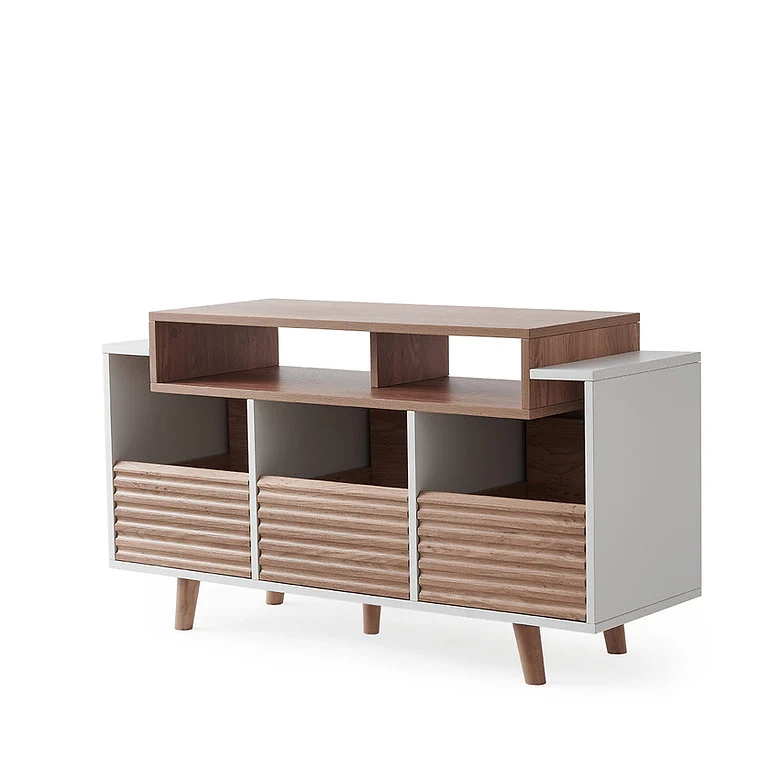 Norstone OSLO 1200 WHITE/LIGHT OAK Mobile per elettroniche portavinili