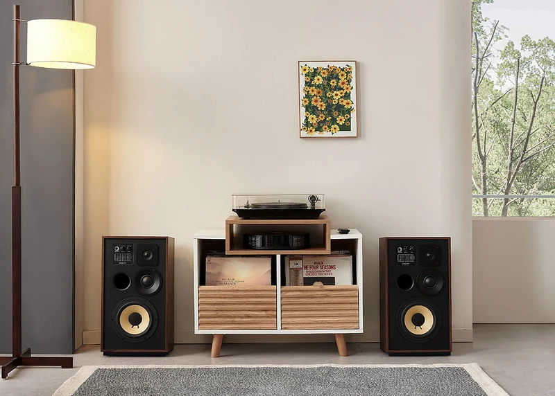 Norstone OSLO 800 WHITE/LIGHT OAK Mobile per elettroniche portavinili