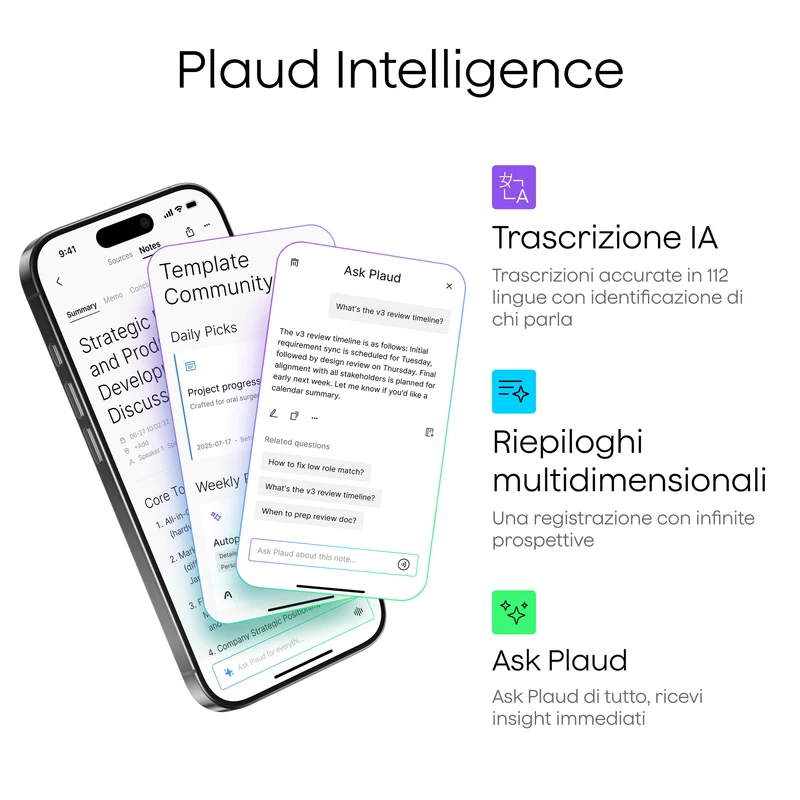 Registratore Vocale AI Plaud Note Pro