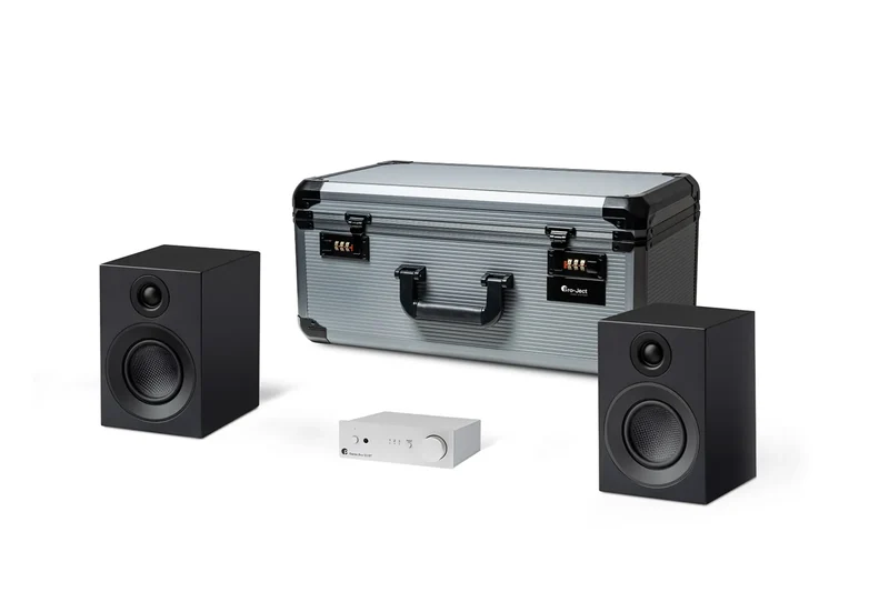 Pro-ject TRAVEL SET Set audiophile da viaggio composto da: Amplificatore integrato da 40W + diffusori