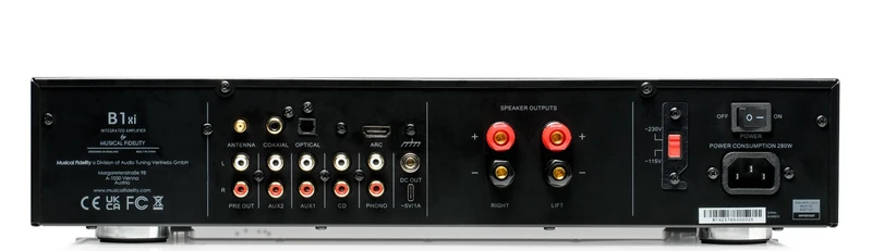 Musical Fidelity B1xi Amplificatore integrato stereo 140W, Bluetooth 5.1