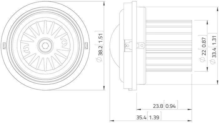 Lavoce TN100.70 tweeter 1” 8 Ohm 20W