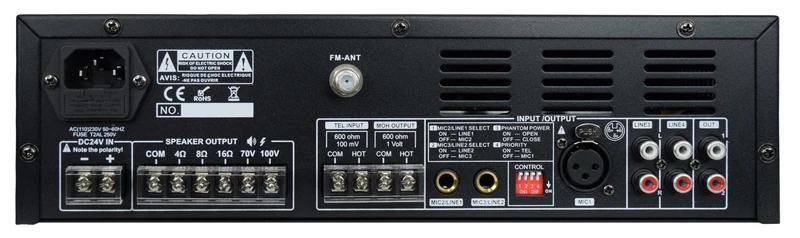 GLEMM PAA 240DMB Amplificatore PA 100V/16ohm 240W singola zona