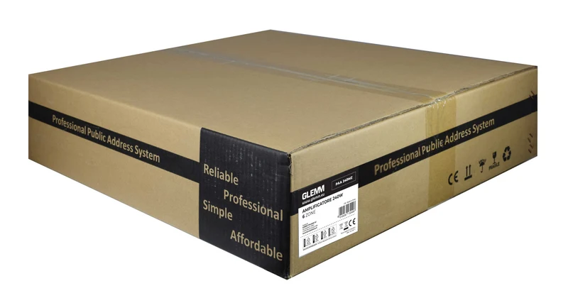 GLEMM PAA 240MZ Amplificatore PA a 6 zone 240W 100V/16ohm