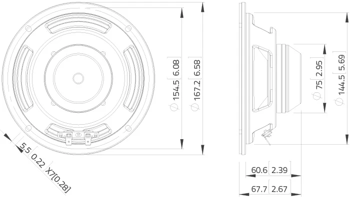 Lavoce WSN061.52 woofer da 165mm 8 Ohm 200W