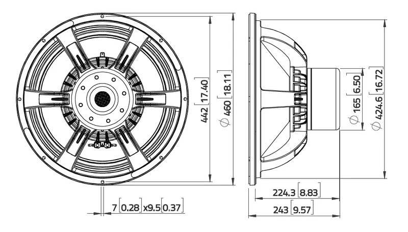 Lavoce SAN184.51 subwoofer da 460mm 2 Ohm 3400W