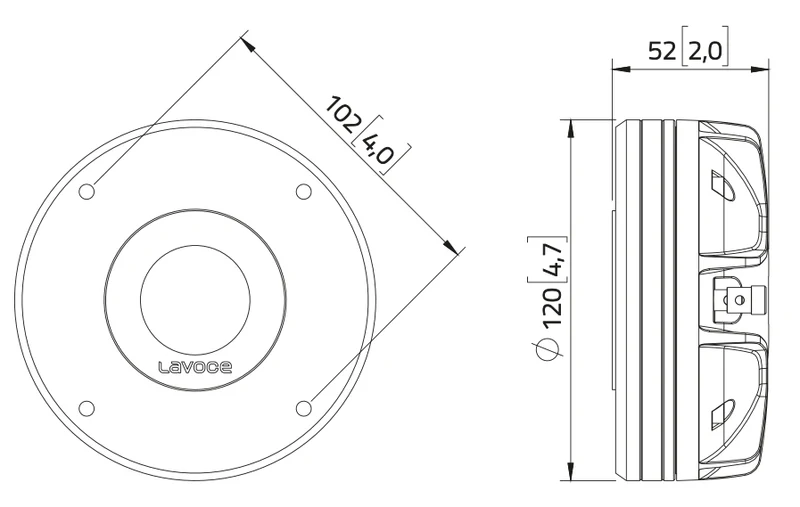 Lavoce DN14.301T driver a compressione da 1,4” 8 Ohm 220W
