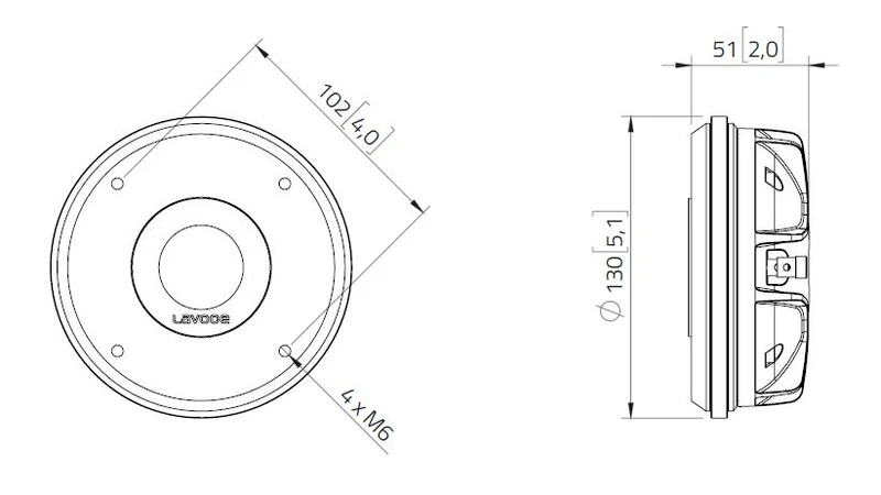 Lavoce DN14.300T driver a compressione da 1,4” 8 Ohm 220W