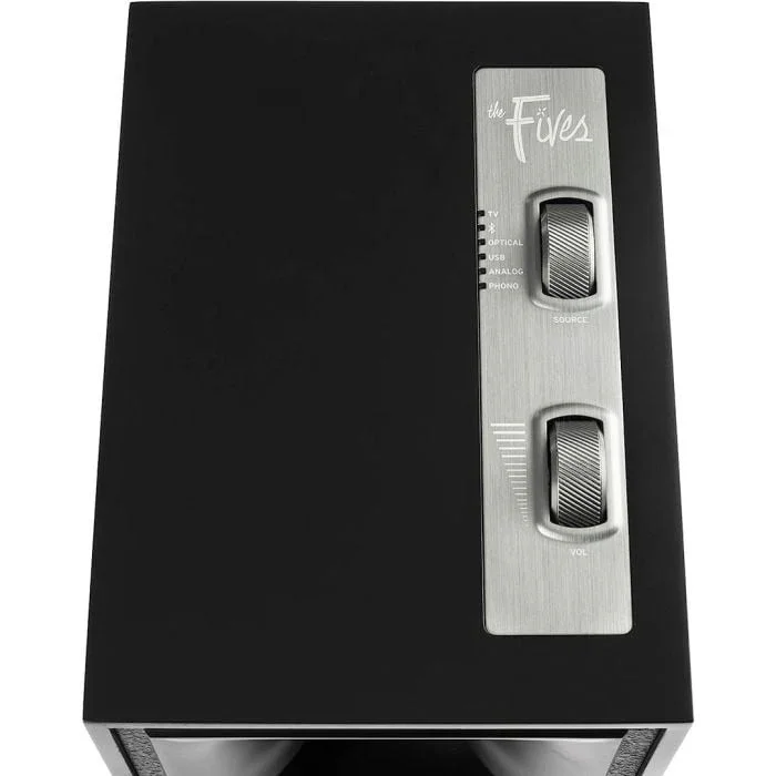 Klipsch The Fives Matte Black Diffusori 4.5" attivi 160W Bluetooth 5.0 A2DP, ingresso PHONO