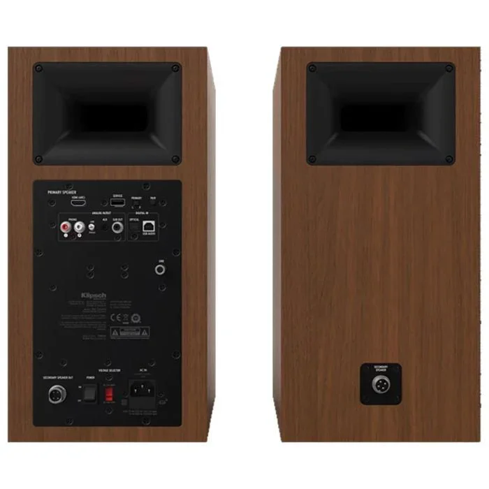 Klipsch The Sevens Walnut Diffusori attivi 240W Bluetooth 5.0 A2DP, ingresso PHONO